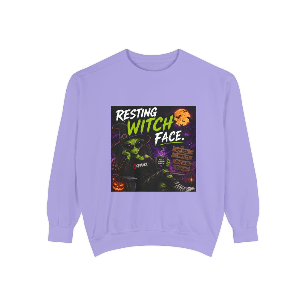 Halloween "Resting Witch Face" Sweatshirt - Funny Spooky Graphic Pullover