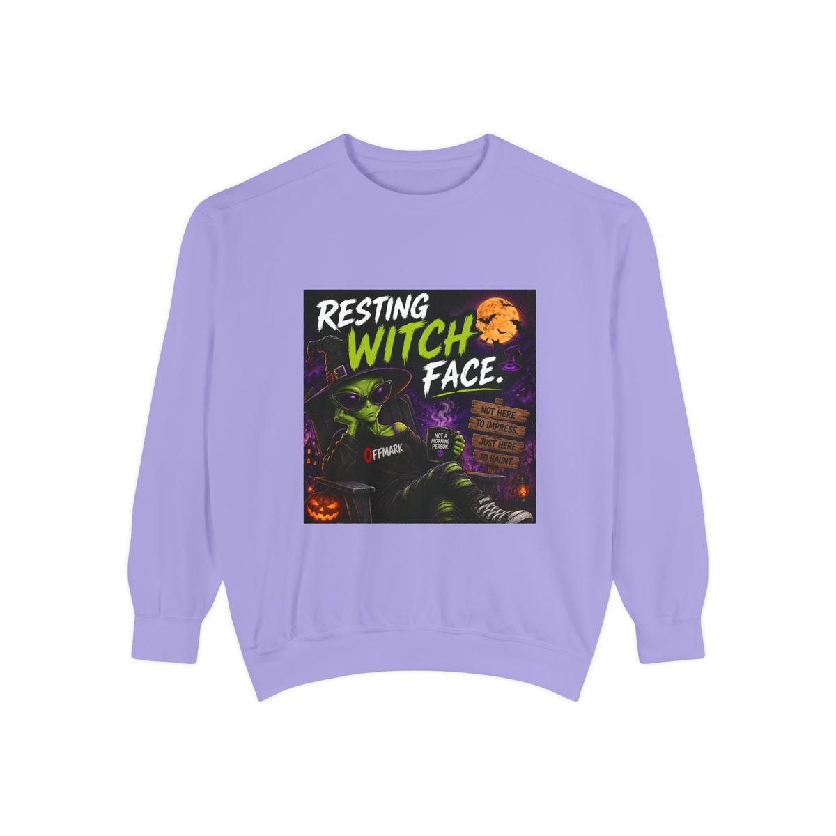 Halloween "Resting Witch Face" Sweatshirt - Funny Spooky Graphic Pullover