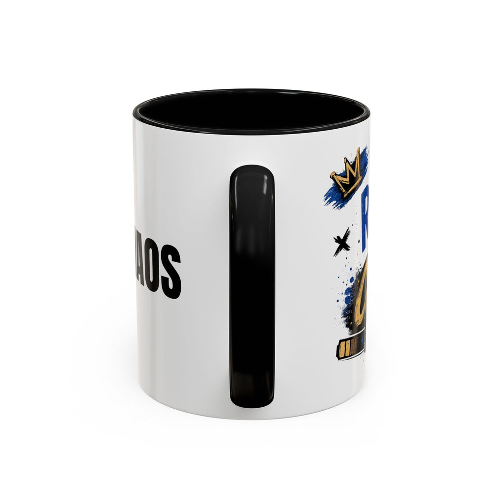 Morning Chaos Coffee Mug — Running on Caffeine & Chaos Accent Mug