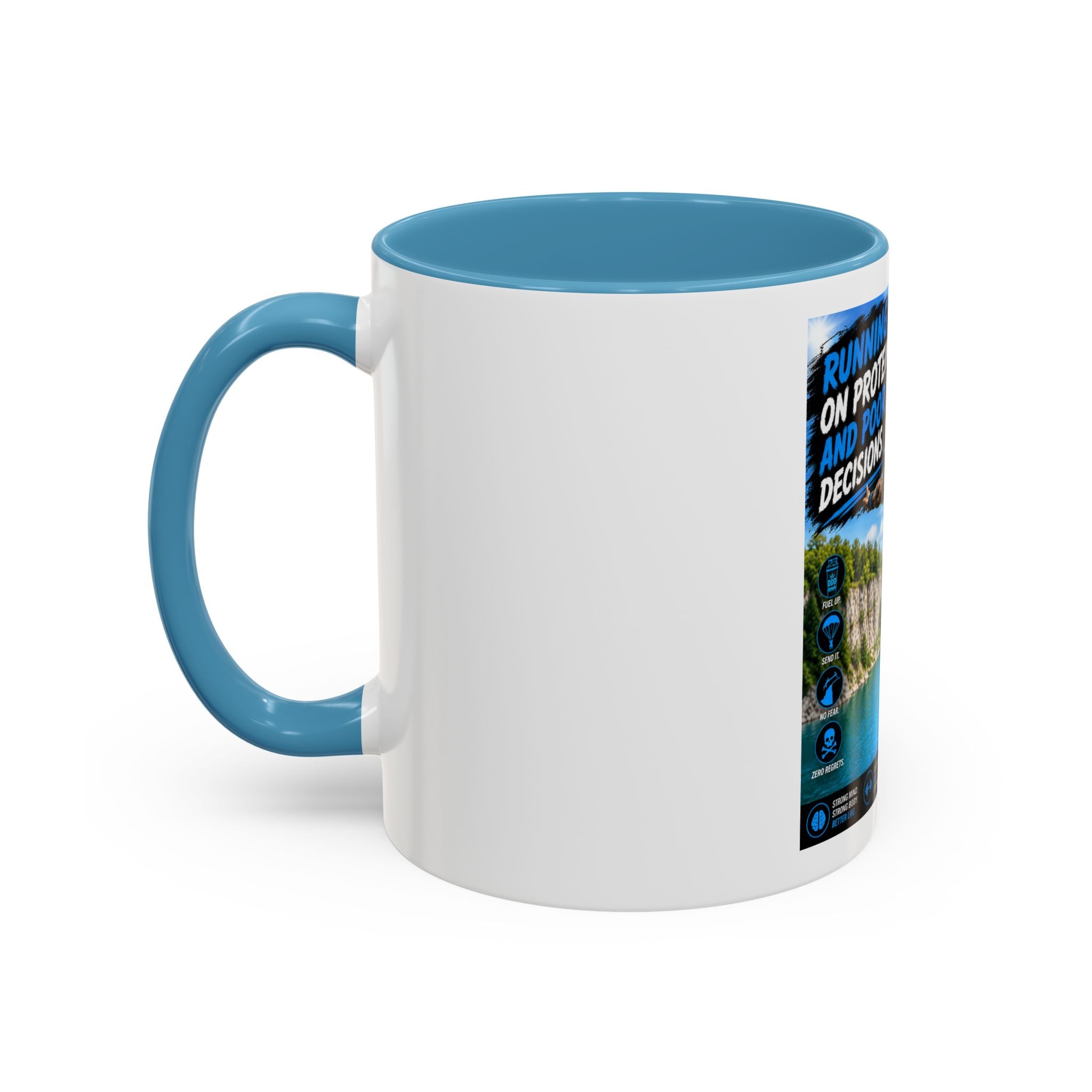 DDD (Doug the Damn Dog) "Running on Protein" Coffee Mug