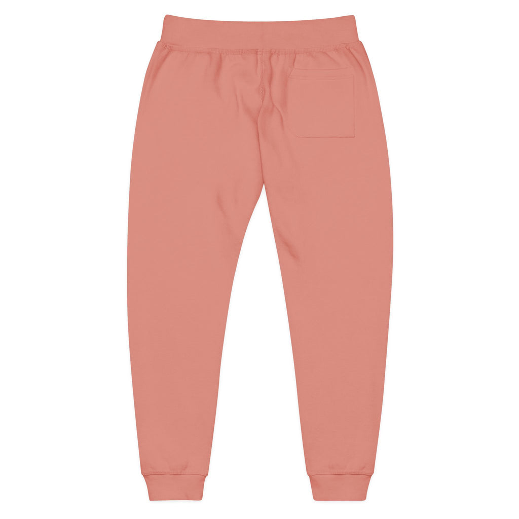 Embroidered Floral Lounge Sweatpants — Pink logo Cozy Joggers