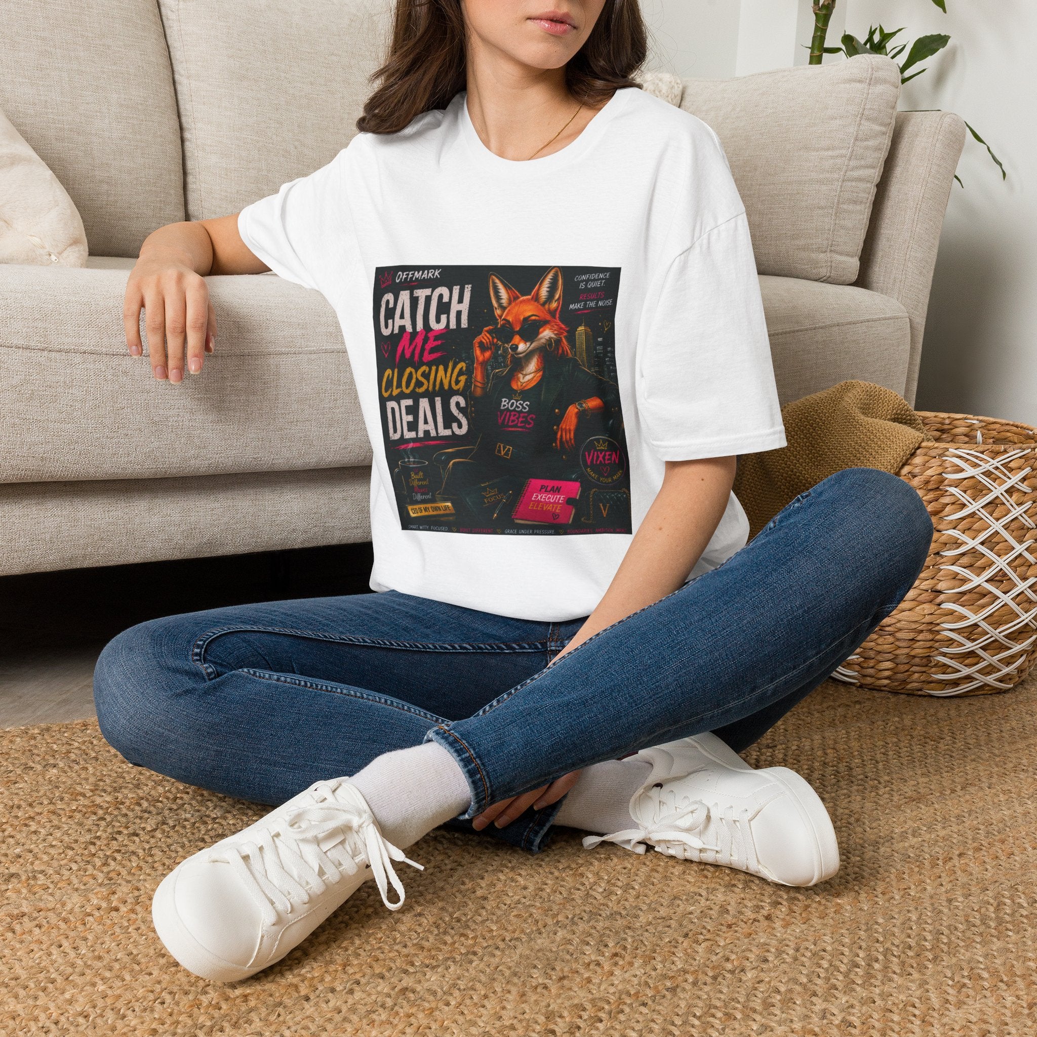 Catch Me Closing Deals Fox Graphic T-Shirt Vixen