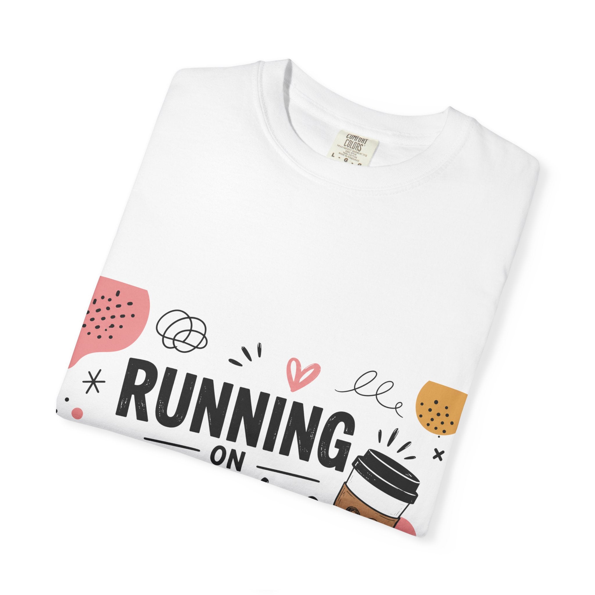 Running on Caffeine T-Shirt — Cute Coffee Runner Graphic Tee