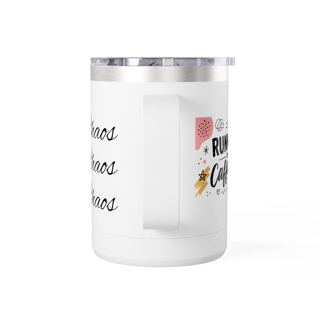 15oz Coffee Tumbler Mug — Cute Cat Coffee Design ("Morning and Cuddles")