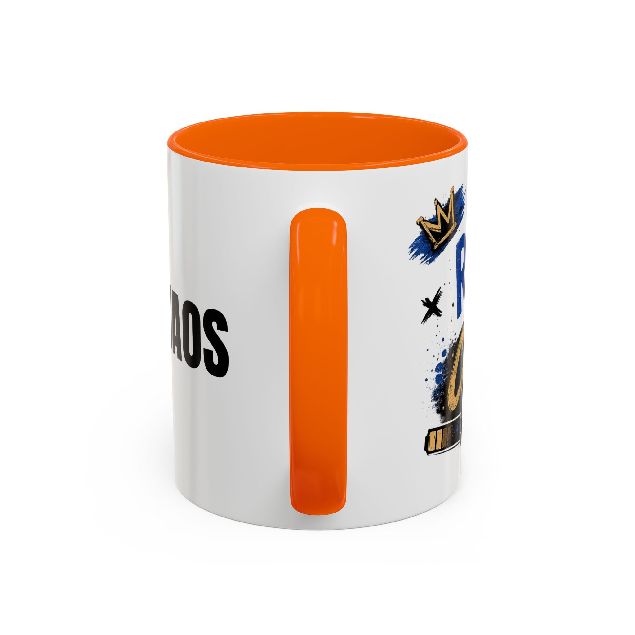 Morning Chaos Coffee Mug — Running on Caffeine & Chaos Accent Mug