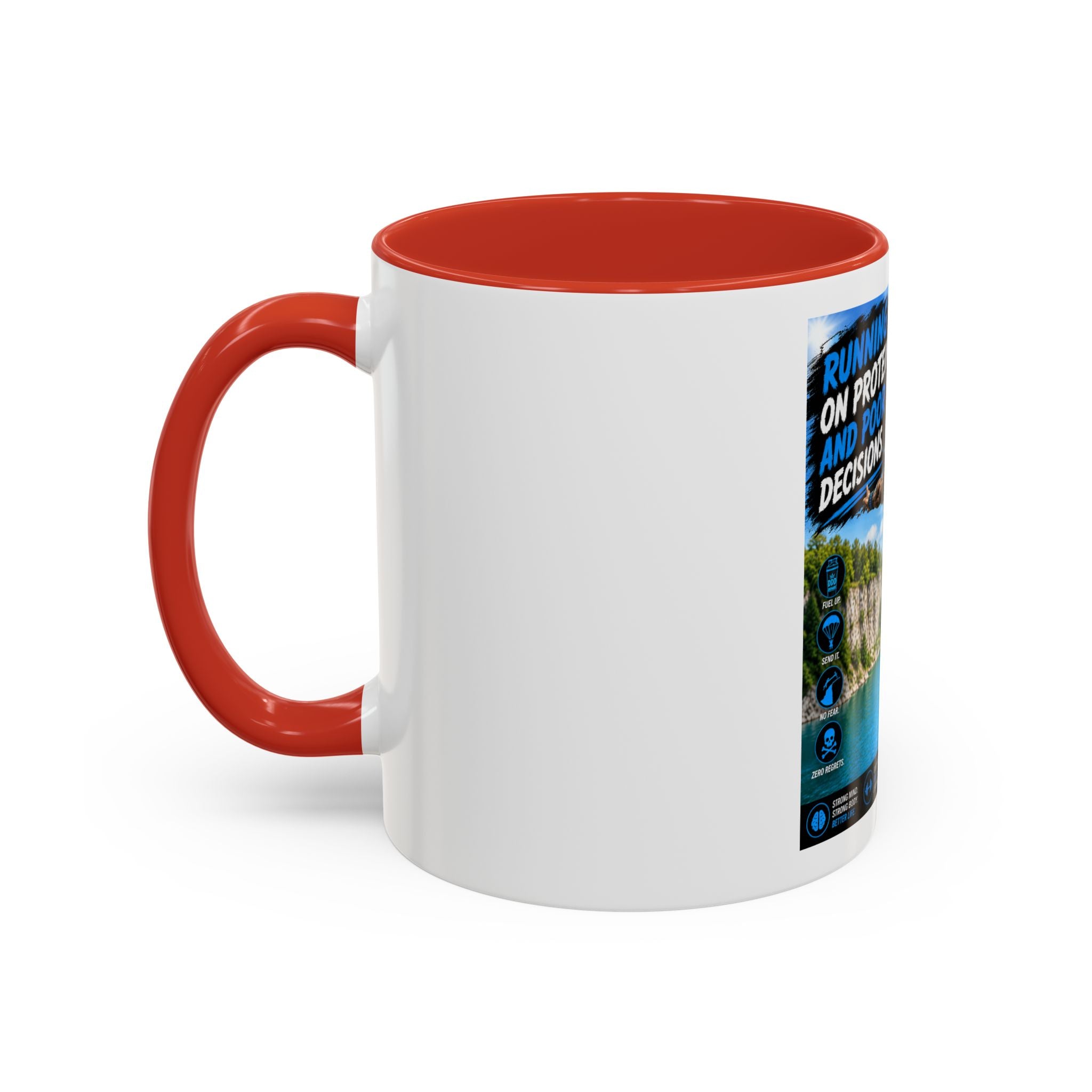 DDD (Doug the Damn Dog) "Running on Protein" Coffee Mug