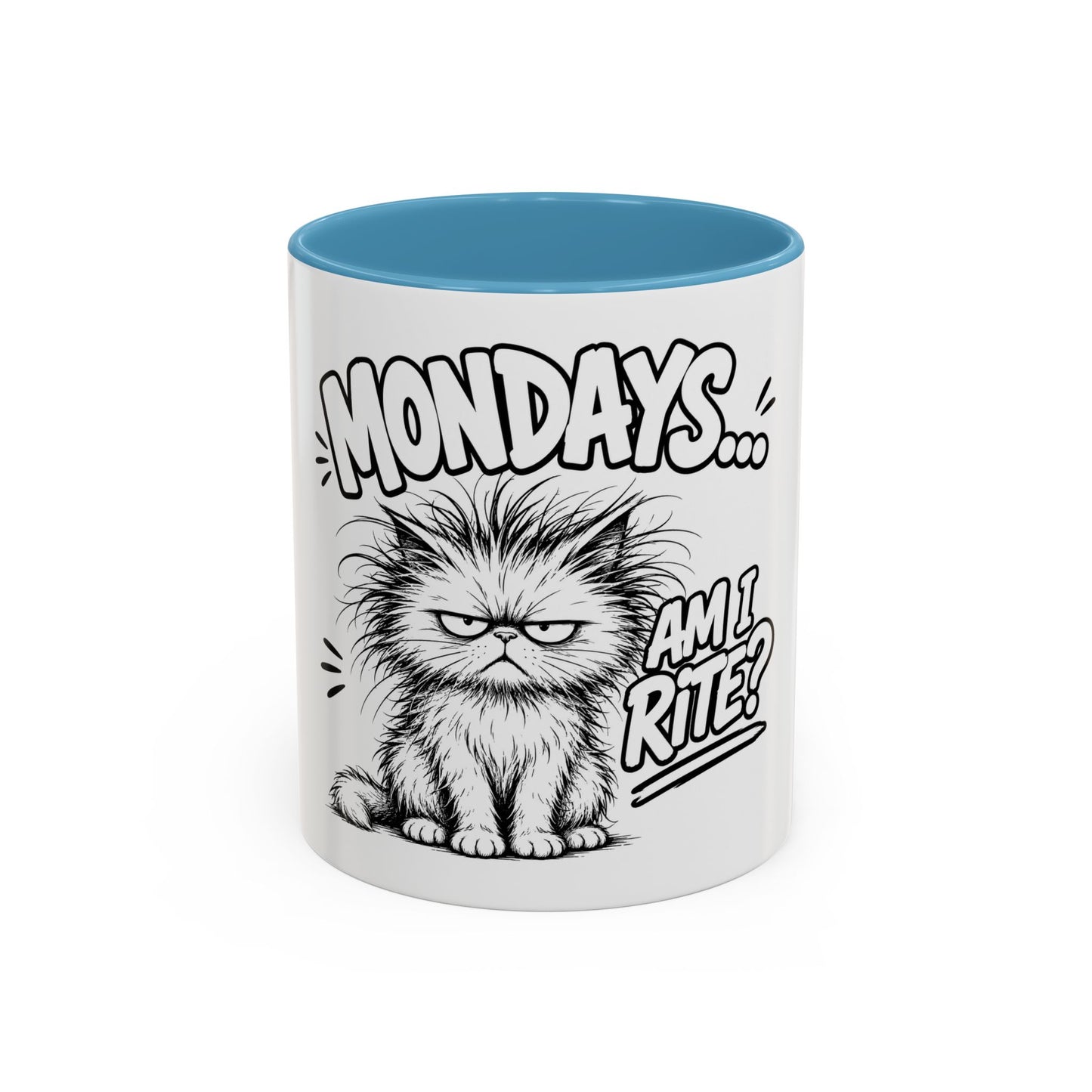 Mondays... Am I Rite? Grumpy Cat Accent Coffee Mug