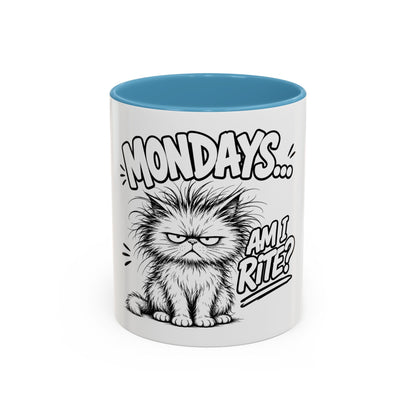 Mondays... Am I Rite? Grumpy Cat Accent Coffee Mug