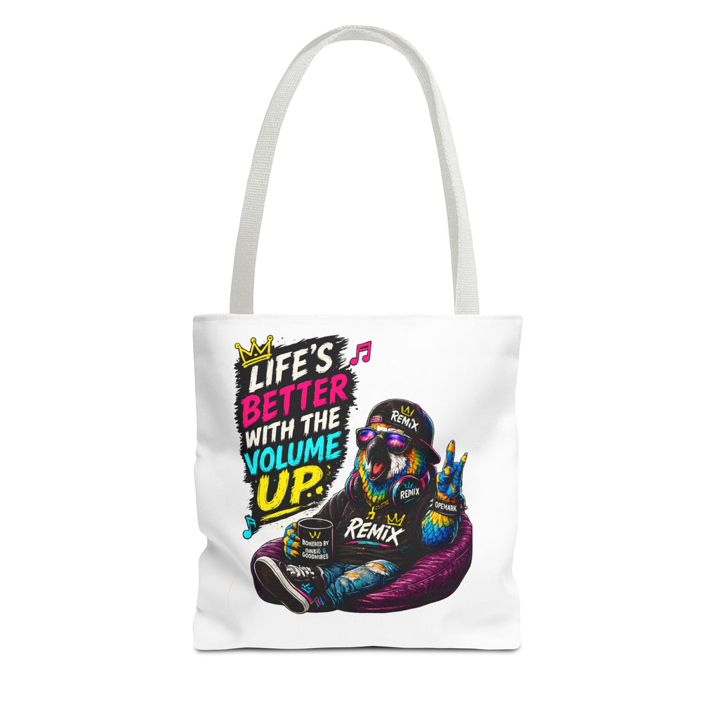 Remix the Parrot "Life is better with the volume up"  Tote