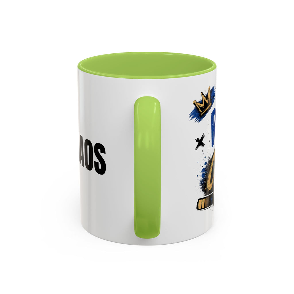 Morning Chaos Coffee Mug — Running on Caffeine & Chaos Accent Mug