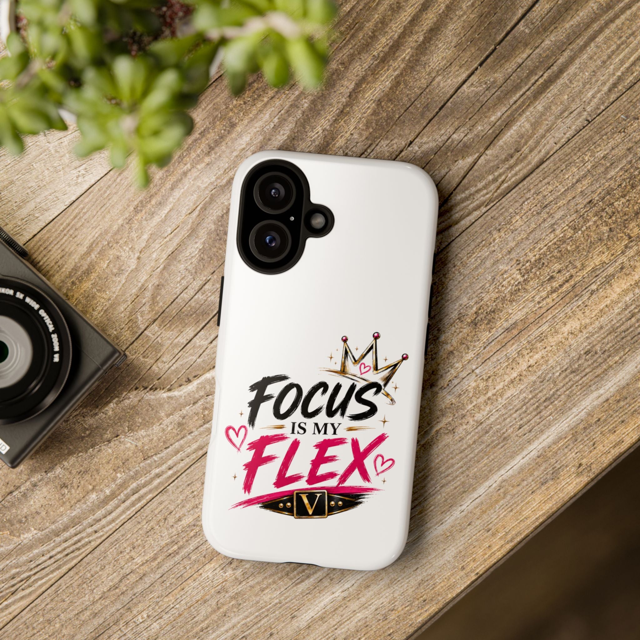 "Focus Is My Flex" Phone Case; Vixen the Foxxy Boss
