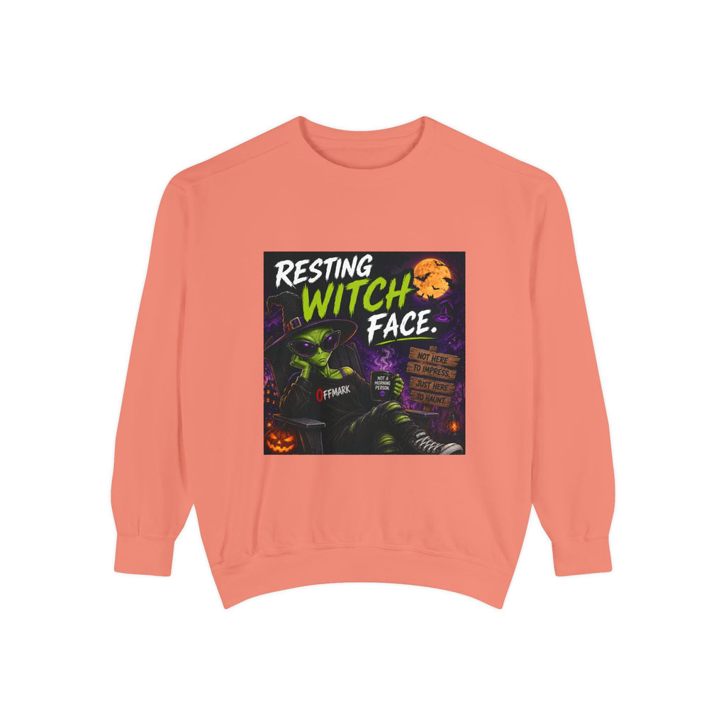 Halloween "Resting Witch Face" Sweatshirt - Funny Spooky Graphic Pullover