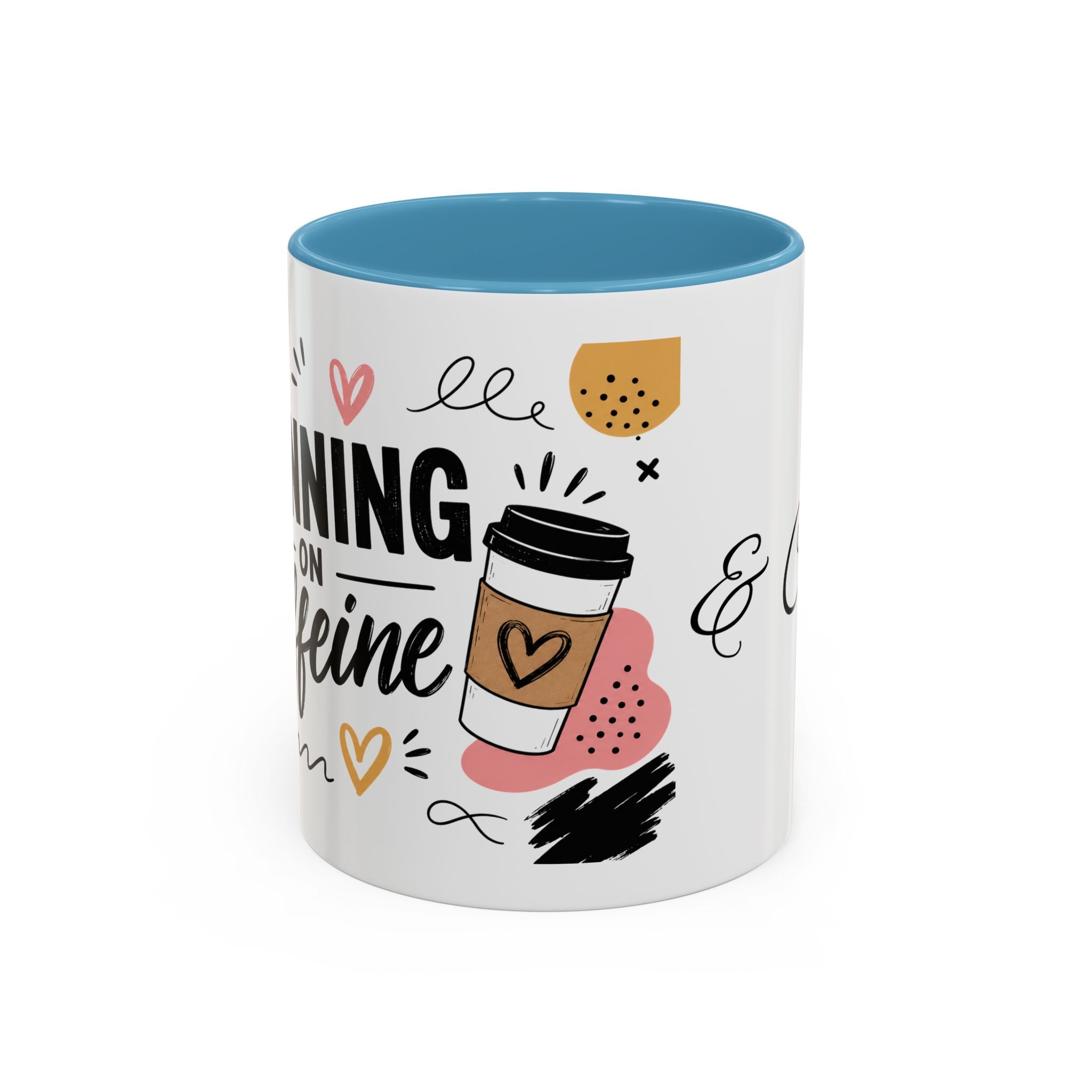 Accent Coffee Mug — Morning Fuel & Chaos Cute Coffee Cup (11/15oz)